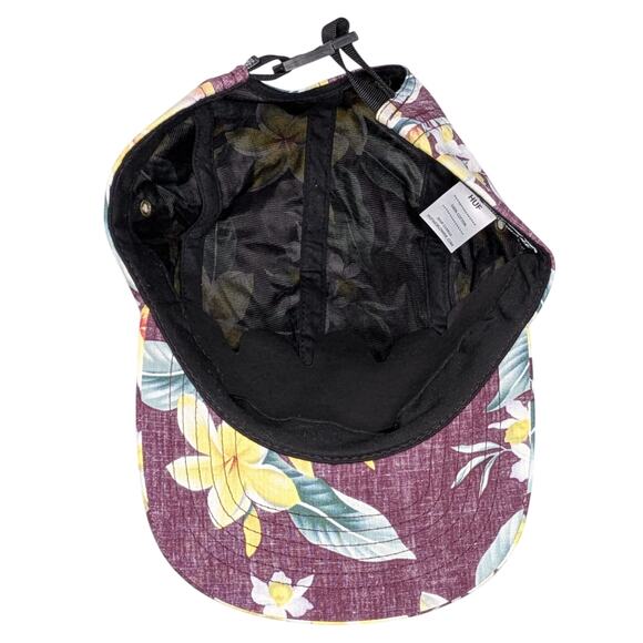 HUF Floral Beach Surf Colorful Hawaiian AOP Adjustable Back Hat Cap Skate Sk8 - Picture 6 of 7